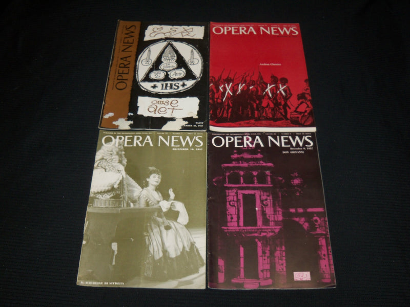 1957 OPERA NEWS MAGAZINE LOT OF 22 DIFFERENT ISSUES - O 2805F