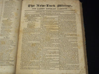1823-1824 NEW YORK MIRROR AND LADIES GAZETTE BOUND VOLUME NO. 1 - R 89F