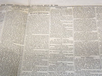 1863 JULY 25 THE PHILADELPHIA PRESS NEWSPAPER - THE RAID OF MORGAN - NP 9002