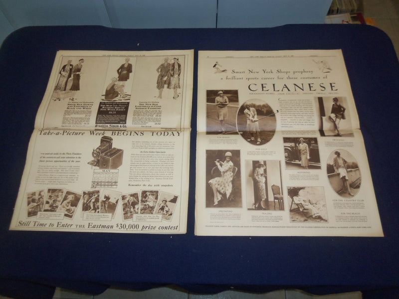 1928 MAY 19 NEW YORK HERALD TRIBUNE GRAVURE SECTION-CURVEUR WINS JAMAICA-NP 4988
