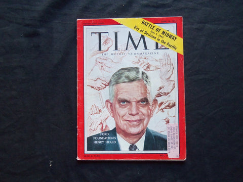 1957 JUNE 10 TIME MAGAZINE - FORD FOUNDATION'S HENRY HEALD - T 1593
