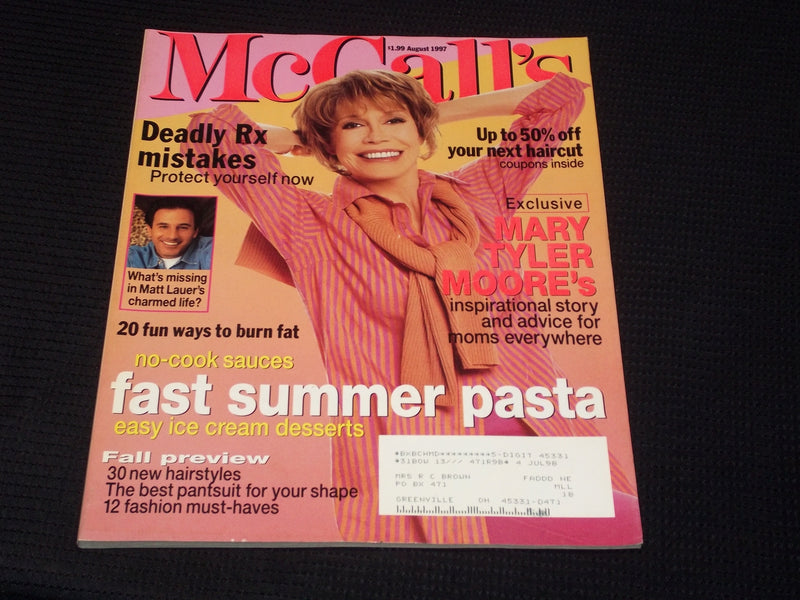 1997 AUGUST MCCALL'S MAGAZINE - MARY TYLER MOORE FRONT COVER - E 477