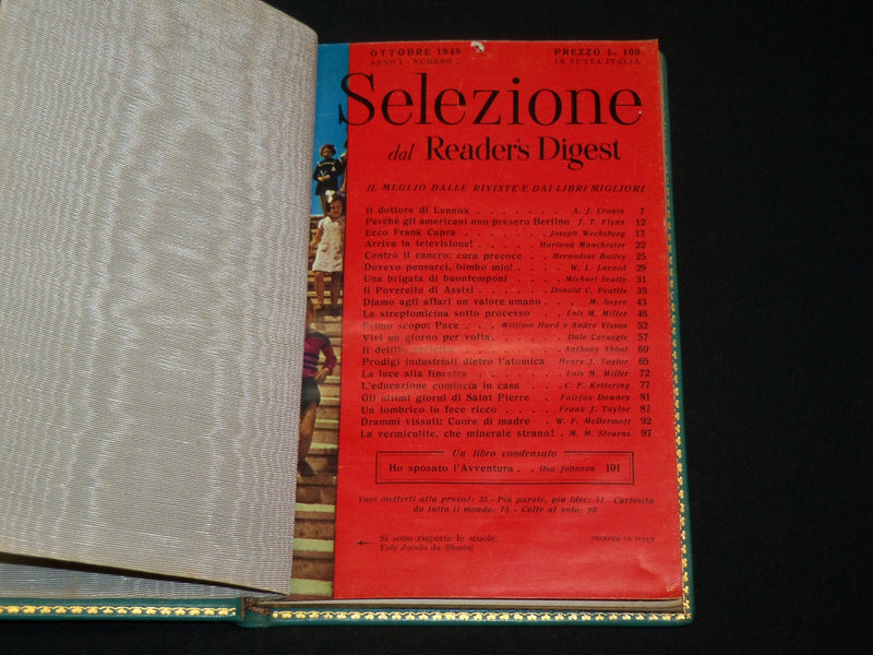 1948 OCT SELEZIONE DAL READER'S DIGEST ITALIAN MAGAZINE - HARD BOUND - KD 6401