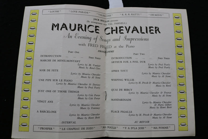 1948 LONDON HIPPODROME PROGRAMME - MAURICE CHEVALIER - K 1857