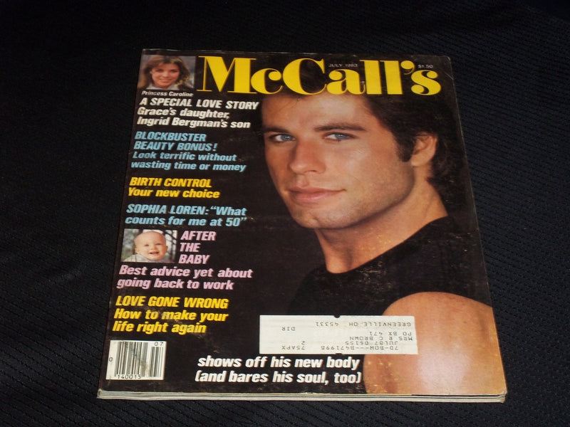 1983 JULY MCCALL'S MAGAZINE - JOHN TRAVOLTA FRONT COVER - E 589