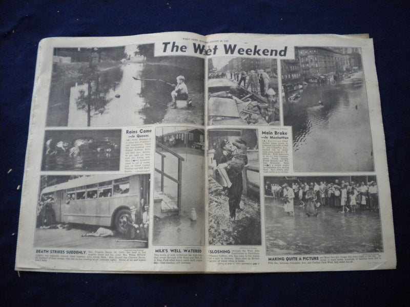 1947 AUGUST 18 NEW YORK DAILY NEWS NEWSPAPER - B-17 LOST; 5 DIE - NP 5986
