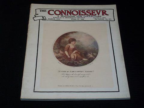 1924 MARCH CONNOISSEUR MAGAZINE - CARNARVON SHIRE FRONT COVER - E 5393