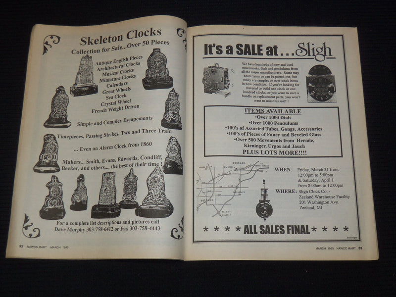 1993-1995 THE MART WATCH AND CLOCK COLLECTOR MAGAZINE LOT OF 7 - O 2820A