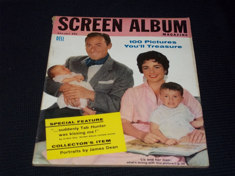1956 MAY SCREEN ALBUM MAGAZINE - LIZ TAYLOR MICHAEL WILDING COVER - E 15201