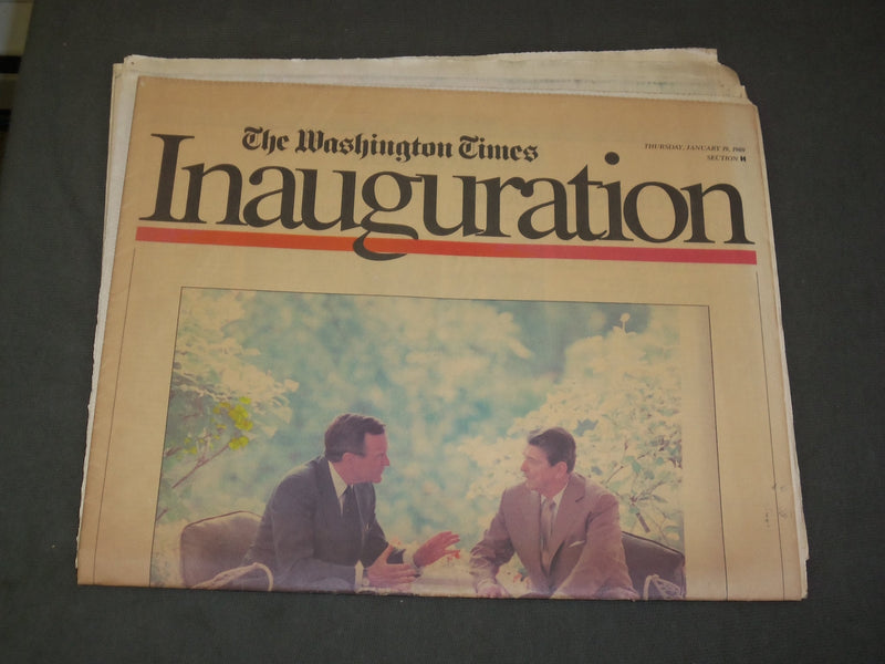 1989 JANUARY 19 WASHINGTON TIMES NEWSPAPER - GEORGE BUSH INAUGURATION - NP 3270