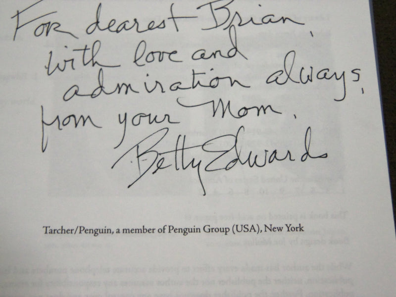 2012 DRAWINGS ON THE RIGHT SIDE OF THE BRAIN BOOK INSCRIBED BY EDWARDS - D 201