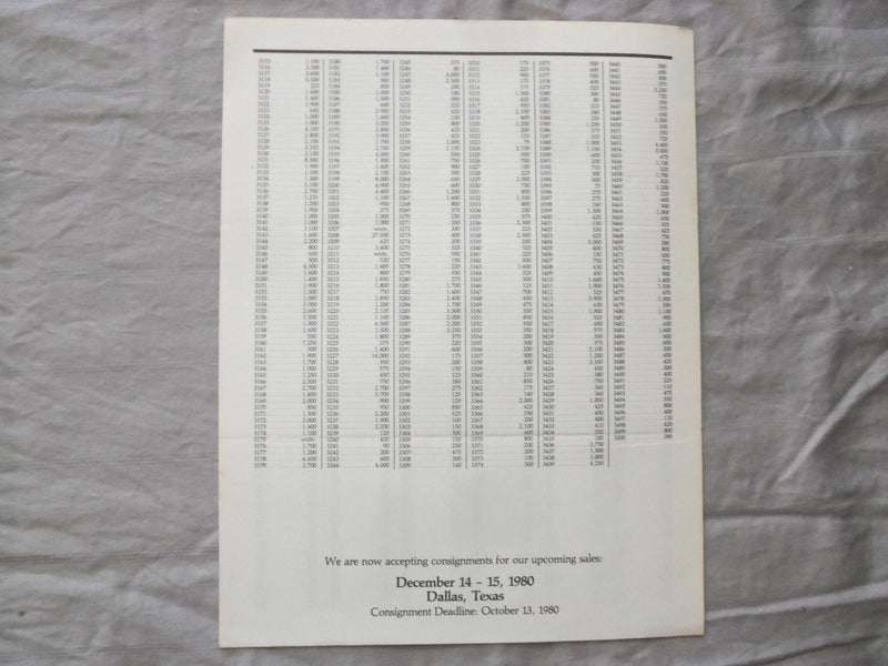 1980 STEVE IVY AMERICAN NUMISMATIC ASSOCIATION AUCTION CATALOG - K 262