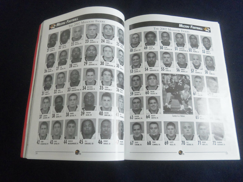 2002 AUG 31 FOOTBALL PROGRAM - UNIV OF MISSOURI VS UNIV OF ILLINOIS - ST 1116H