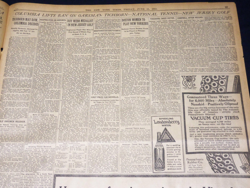 1915 JUNE 11 NEW YORK TIMES - WILSON TELLS GERMANY NO RIGHT TO ENDANGER- NT 7699