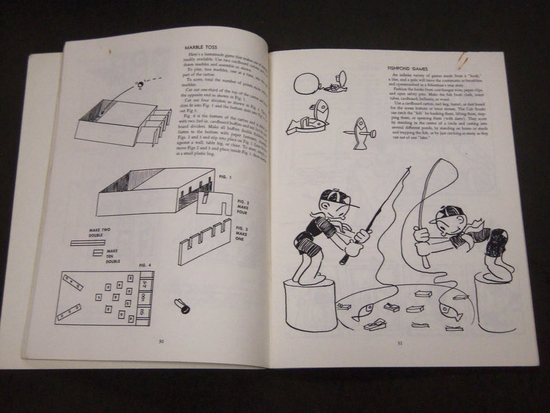 1959-1970 CUB SCOUT ACTIVITY BOOKS LOT OF 3 - WATER FUN - BACK YARD - O 1106