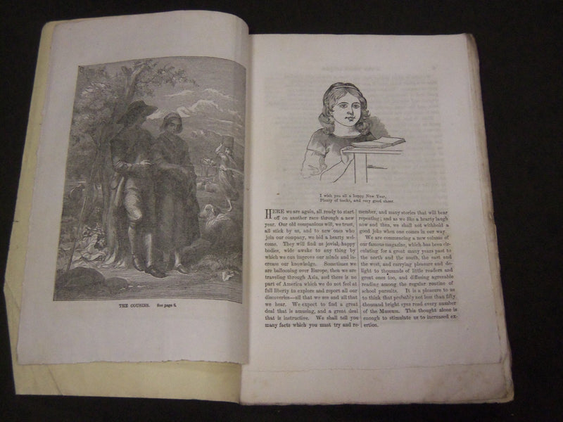1854 MERRY'S MUSEUM AND PARLEY'S PLAYMATE MAGAZINE LOT OF 9 ISSUES - WR 889