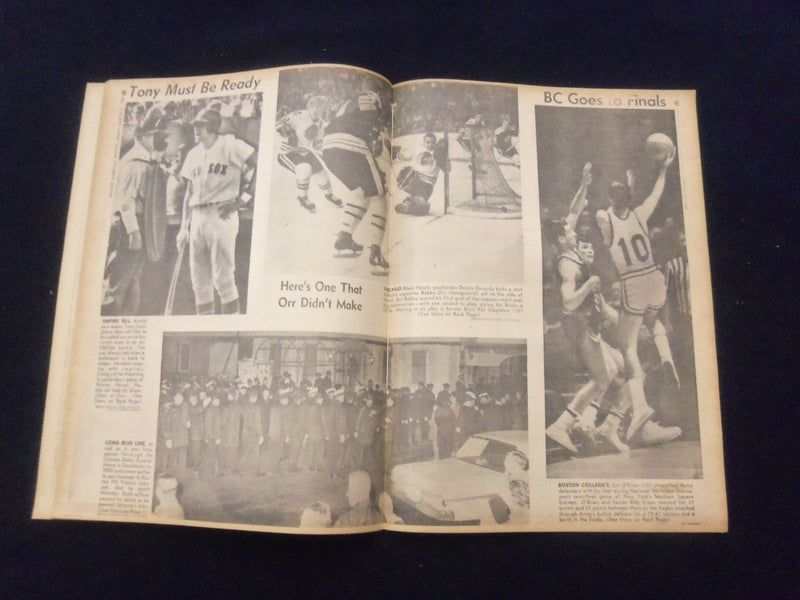 1969 MARCH 21 BOSTON RECORD AMERICAN NEWSPAPER- TED CLASHES WITH NIXON - NP 6337