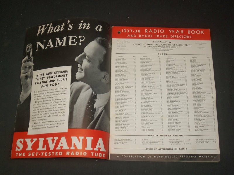 1937-1938 RADIO YEAR BOOK - TRADE DIRECTORY - SOFTCOVER - ST 997F