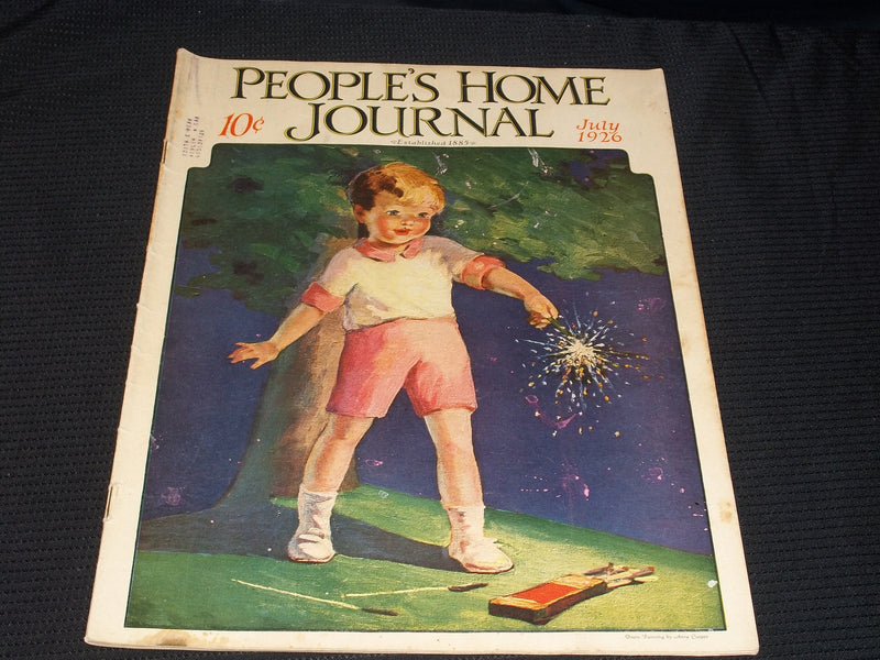 1926 JULY PEOPLE'S HOME JOURNAL MAGAZINE NICE ILLUSTRATED COVER ART - E 2782