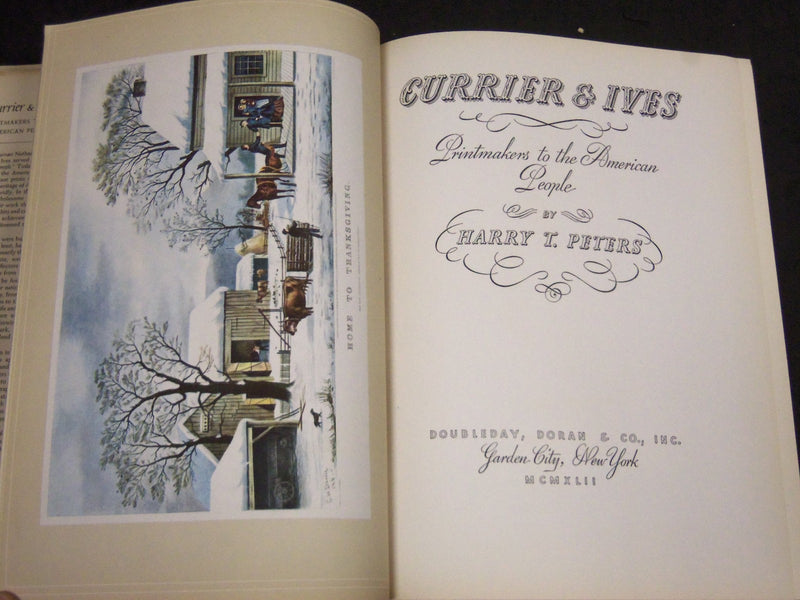 1942 CURRIER & IVES VOLUME LOT OF 3 - GREAT PLATES INSIDE - KD 2451