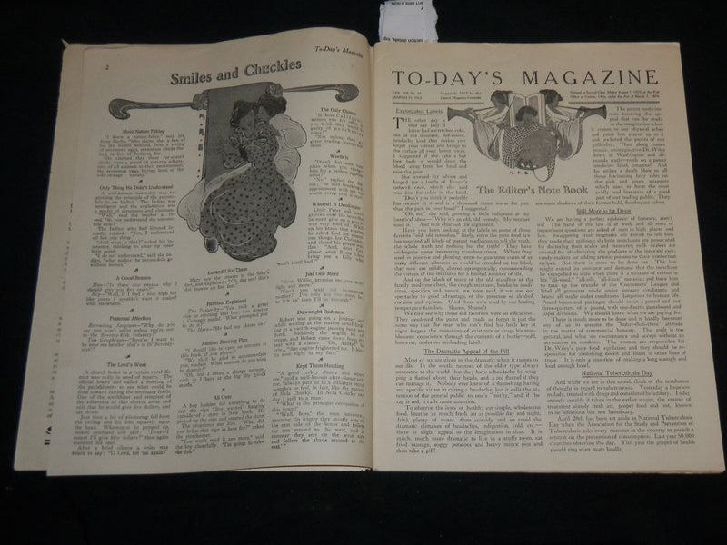 1912 MARCH 15 TO-DAY'S MAGAZINE - NICE COVER BY RHODA CHASE - J 6699