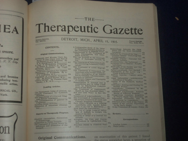 1903 APRIL 15 THE THERAPEUTIC GAZETTE - J 6412
