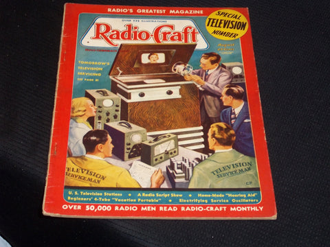 1938 AUGUST RADIO-CRAFT MAGAZINE VERY NICE COVERS & ADS - E 425