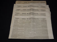 1841 THE MADISONIAN NEWSPAPERS LOT OF 5 - WASHINGTON CITY - NP 3877L