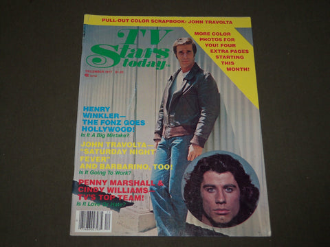 1977 DECEMBER TV STARS TODAY MAGAZINE - HENRY WINKLER COVER - TRAVOLTA - CW 562