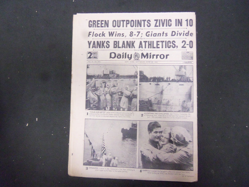 1945 JUNE 23 NEW YORK DAILY MIRROR - THOUSNADS OF JAPS GIVE UP - NP 2242