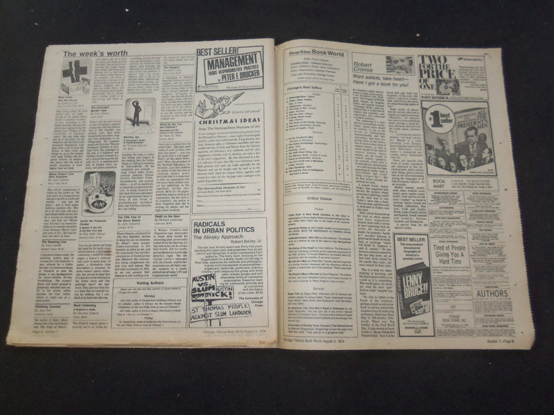 1974 AUGUST 4 CHICAGO TRIBUNE ARTS & FUN/BOOKS SECTION - TOMMY TUNE - NP 8063