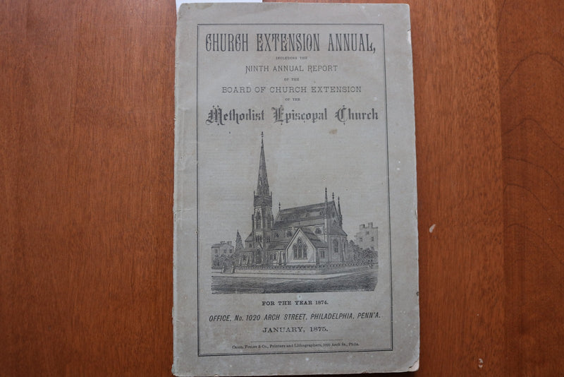 1875 JANUARY CHURCH EXTENSTION ANNUAL - NINTH REPORT - SOFTCOVER BOOK - K 3246