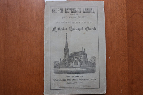 1875 JANUARY CHURCH EXTENSTION ANNUAL - NINTH REPORT - SOFTCOVER BOOK - K 3246