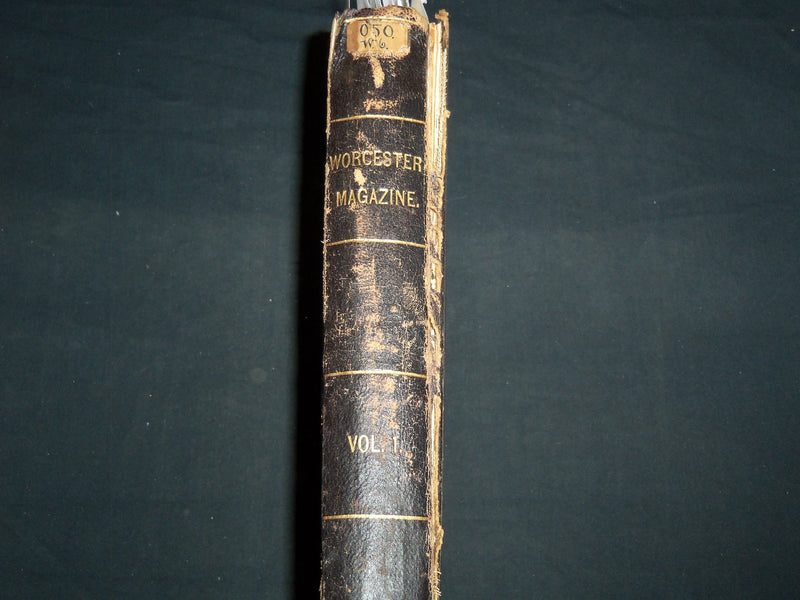 1825-1826 THE WORCESTER MAGAZINE & HISTORICAL JOURNAL VOLUME 1 - KD 5523D