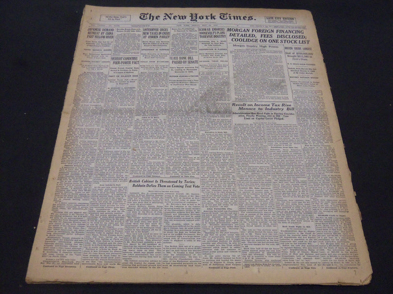 1933 MAY 26 NEW YORK TIMES - MORGAN FOREIGN FINANCING DETAILED - NT 5253
