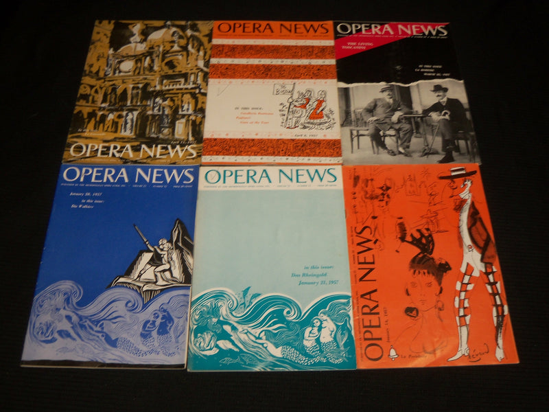 1957 OPERA NEWS MAGAZINE LOT OF 22 DIFFERENT ISSUES - O 2805F