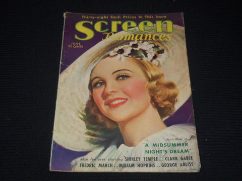 1935 JUNE SCREEN ROMANCES MAGAZINE - JEAN MUIR COVER - E 16339