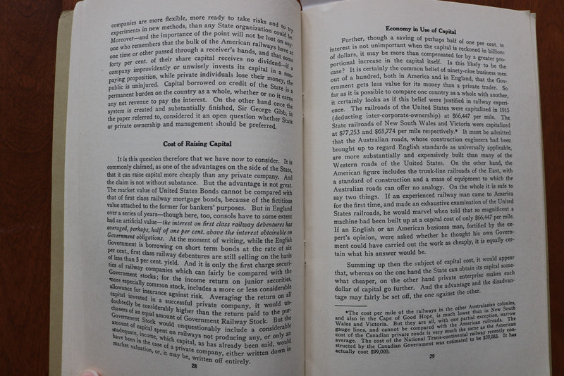 1917 GOVERNMENT OWNERSHIP OF RAILROADS IN FOREIGN COUNTRIES - SOFTCOVER - K 3238