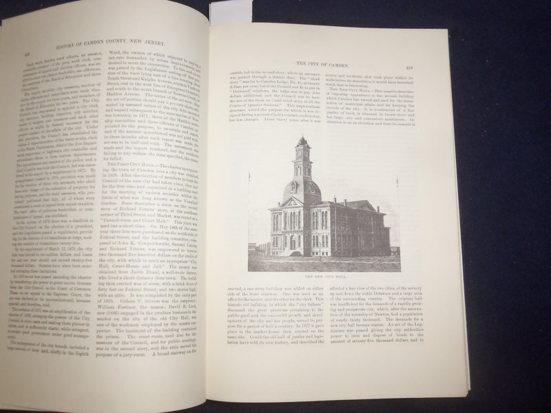 1974 THE HISORY OF CAMDEN COUNTY BICENTENNIAL EDITION HARDCOVER BOOK - KD 9086