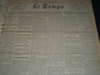 1929 APRIL-JUNE LE TEMPS FRENCH NEWSPAPER BOUND VOLUME - VB 17
