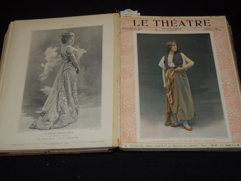 1900 JANUARY-JUNE LE THEATRE MAGAZINE BOUND VOLUME - 12 ISSUES - KD 2657B