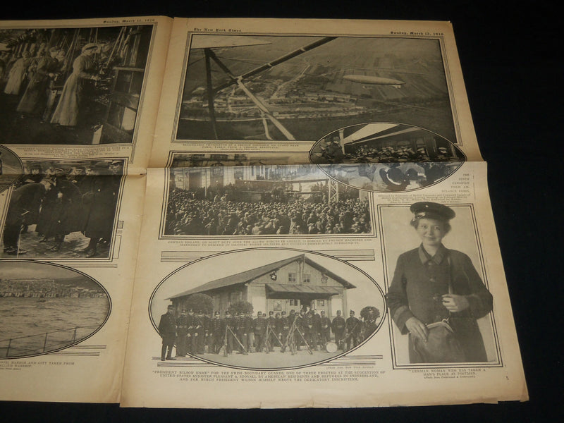 1916 MARCH 12 NEW YORK TIMES PICTURE SECTION - SOUSA - BURROUGHS - NP 5462