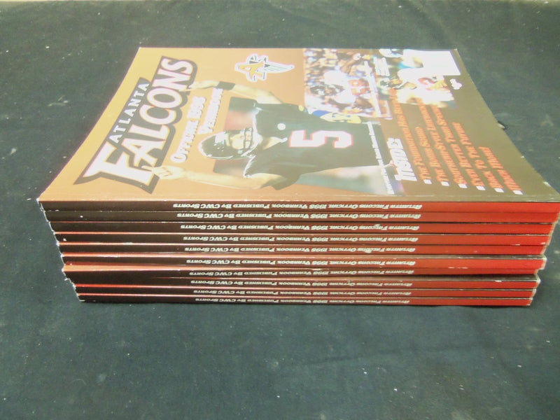 1998 ATLANTA FALCONS OFFICIAL YEARBOOK - LOT OF 10 - O 2900
