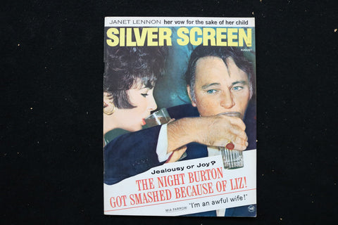 1967 AUGUST SILVER SCREEN MAGAZINE - ELIZABETH TAYLOR COVER - E 25729