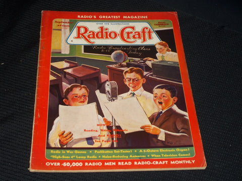 1938 SEPTEMBER RADIO-CRAFT MAGAZINE VERY NICE COVERS & ADS - E 427
