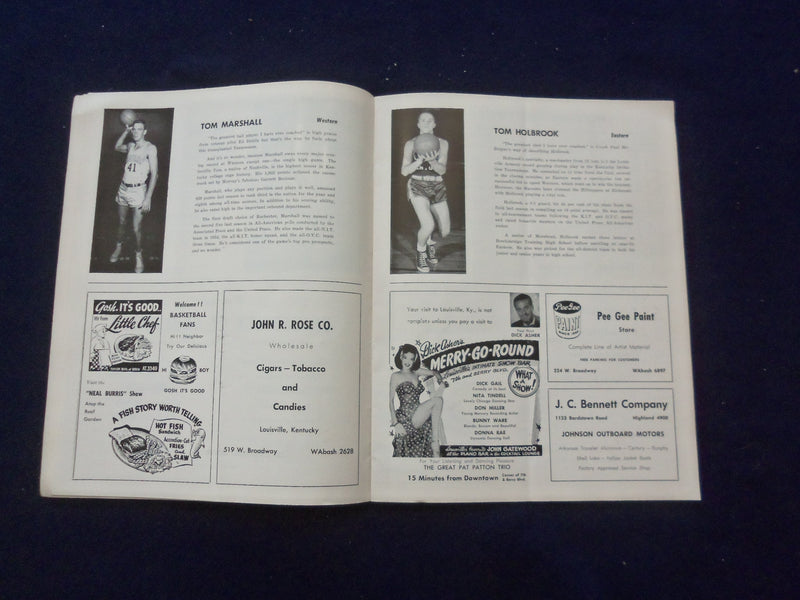 1954 KENTUCKIANA ALL-STAR BASKETBALL SERIES PROGRAM - FRANK RAMSEY - SP 5454N