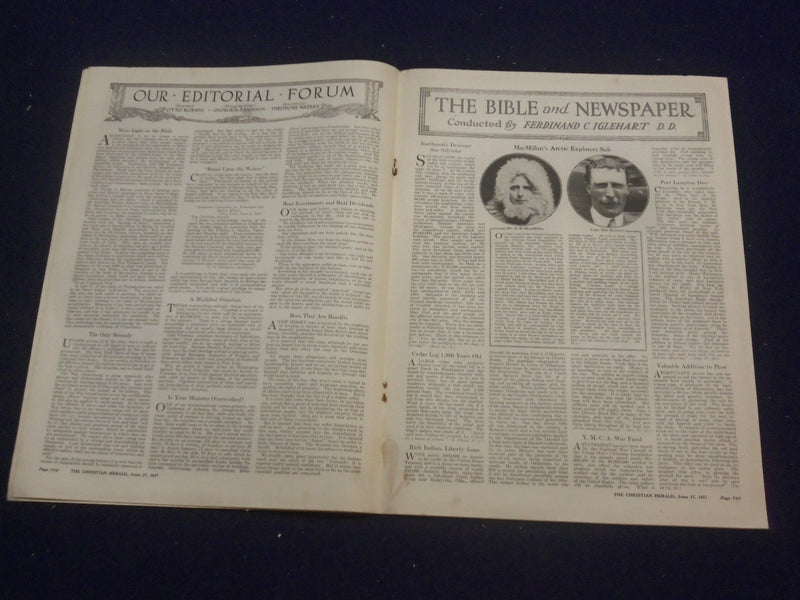 1917 JUNE 27 CHRISTIAN HERALD MAGAZINE -THE FISHERMEN ARE HOME AT LAST - ST 6590