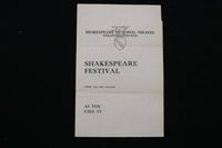 1944 SHAKESPEARE FESTIVAL PROGRAMS - LOT OF 3 & 2 TICKET STUBS - K 2822