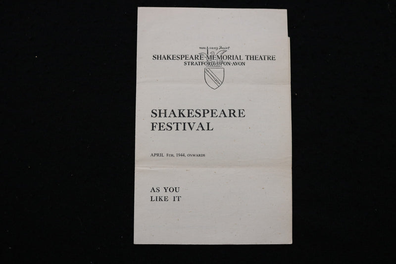 1944 SHAKESPEARE FESTIVAL PROGRAMS - LOT OF 3 & 2 TICKET STUBS - K 2822