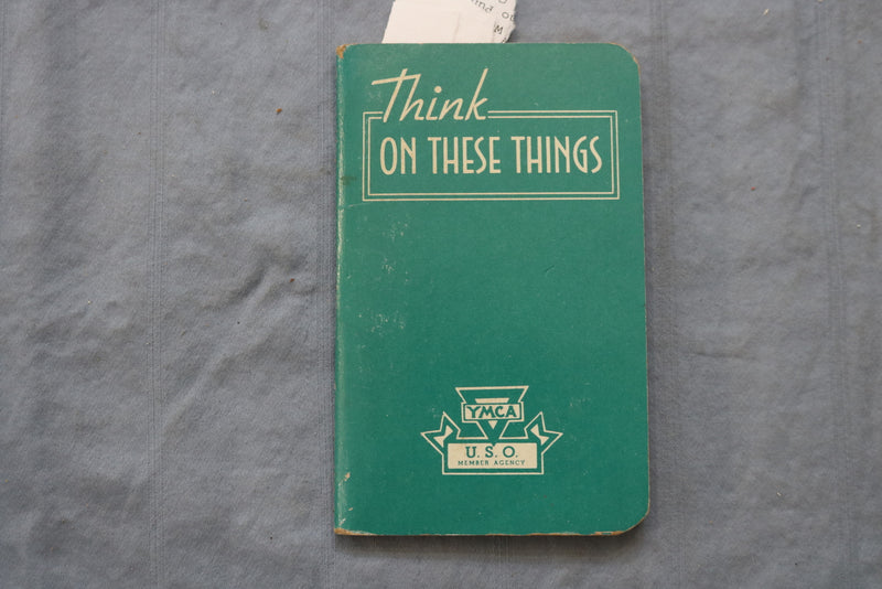 1941-1943 YMCA USO SERVICE BOOKS - LOT OF 2 - THINK - SCRIPTURE - K 735